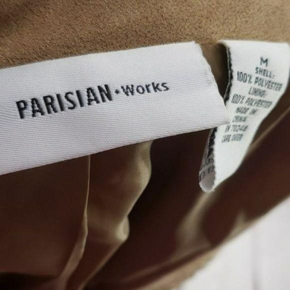Parisian Works Tan medium 2 Button Jacket Blazer Work Attire - Picture 6 of 8